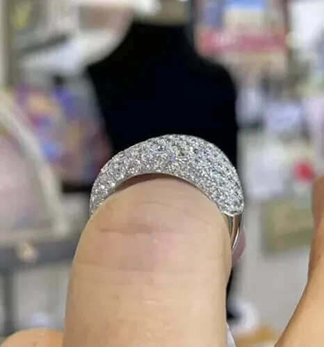 2.50Ct Lab Created Diamond Cluster Men’s Engagement Ring 14K White Gold Plated
