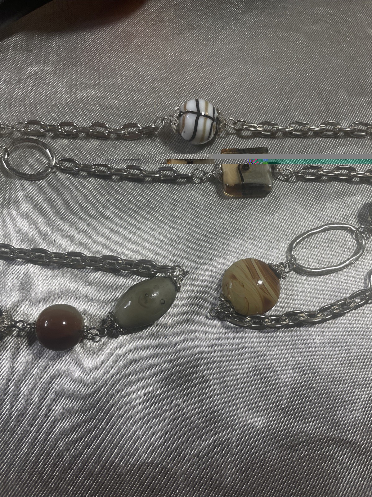 Semi-precious/Glass Jewelry Lot/Beautiful Grouping/All In Great Condition.