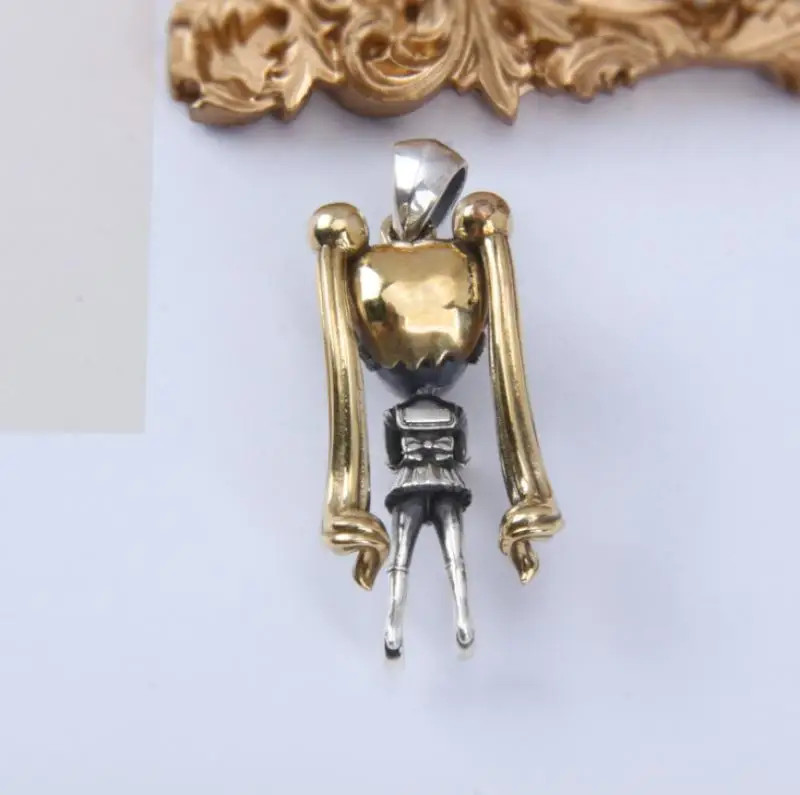 Sailor Moon Necklace Jewelry 2-Tone Sexy Anime Cartoon Schoolgirl Pendant