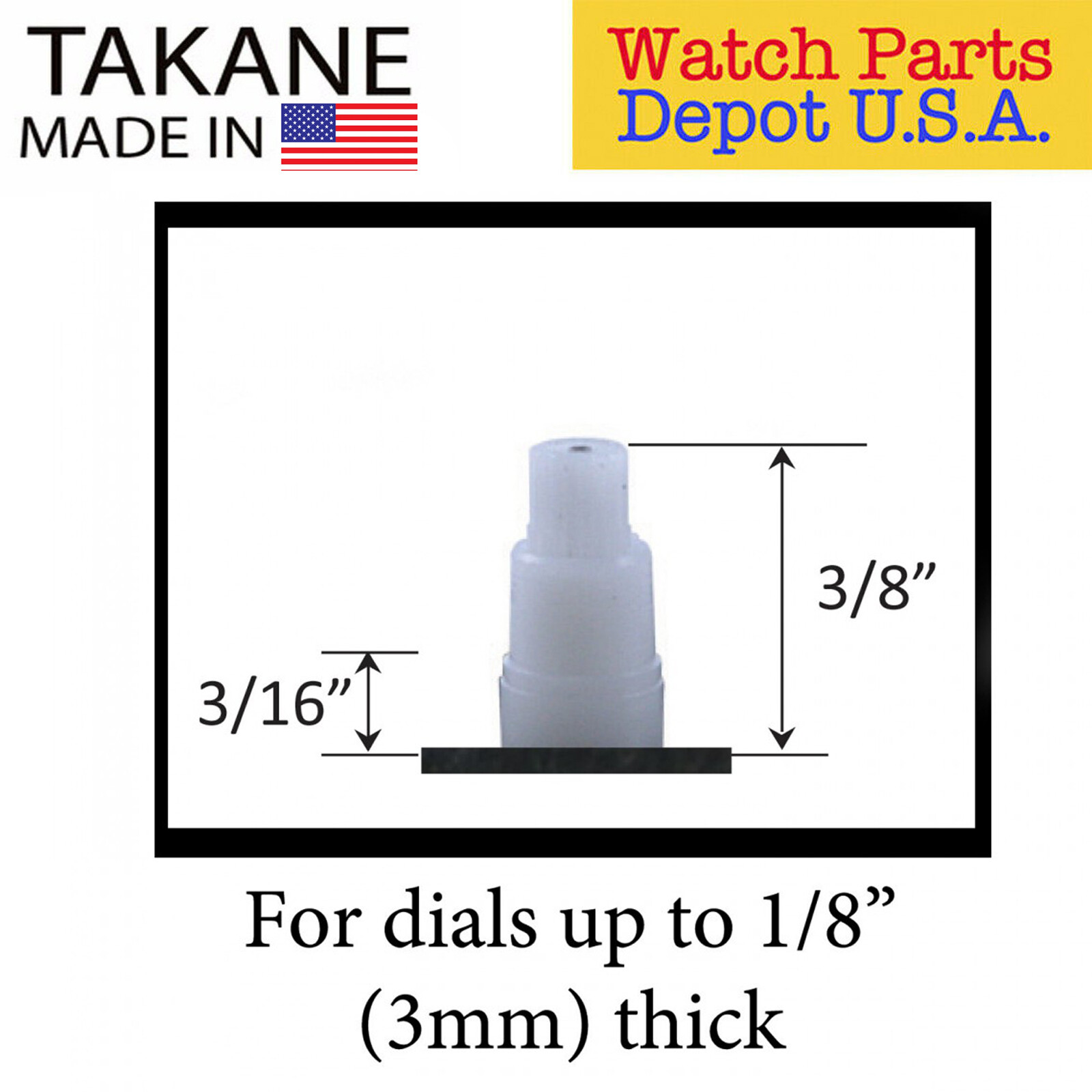 Takane Press-On / Snap-On Clock Mini Quartz Clock Movement – Made in USA