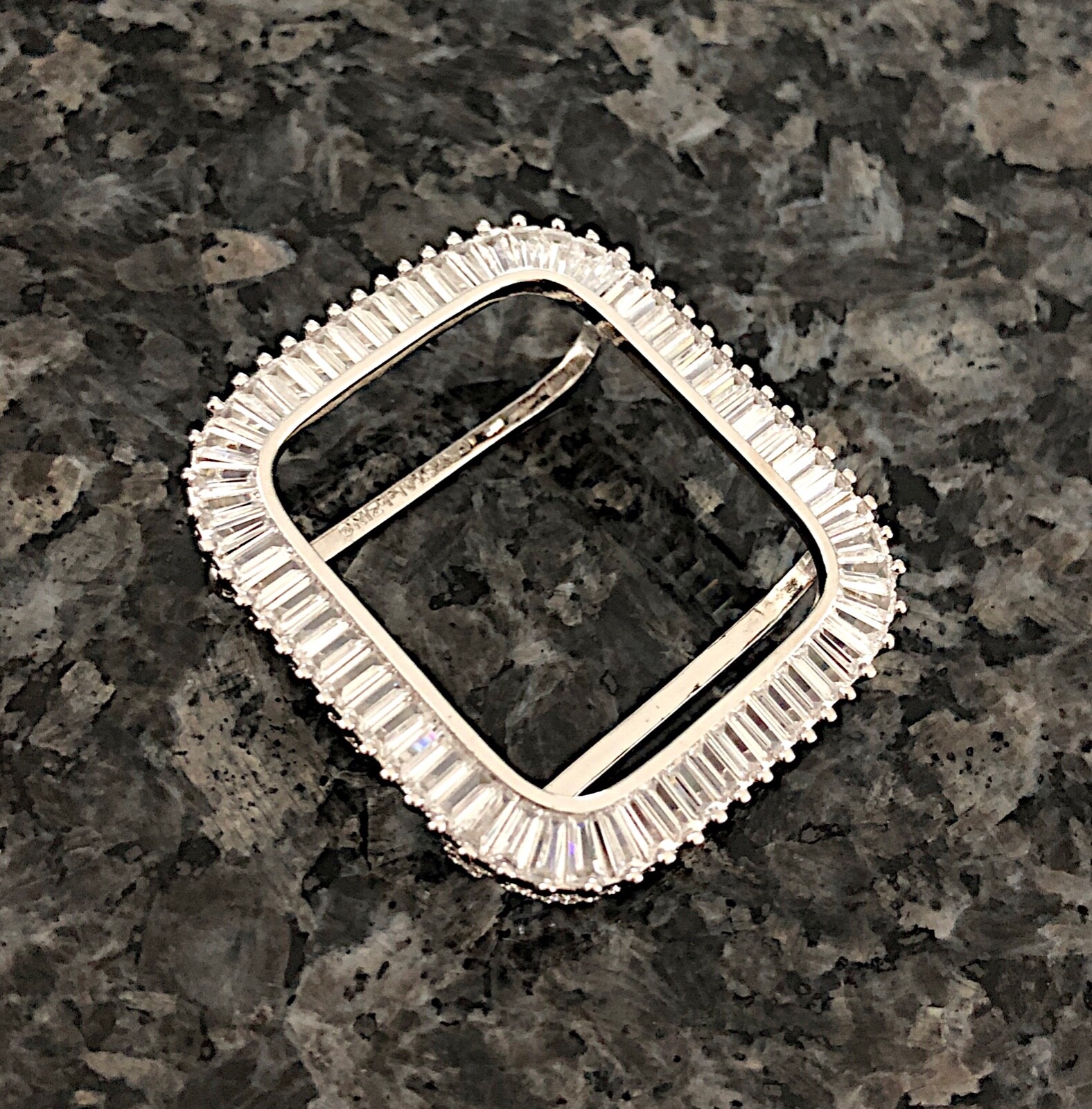 42mm series 10/11 White gold Lab Diamond Apple Watch case Apple Watch bling