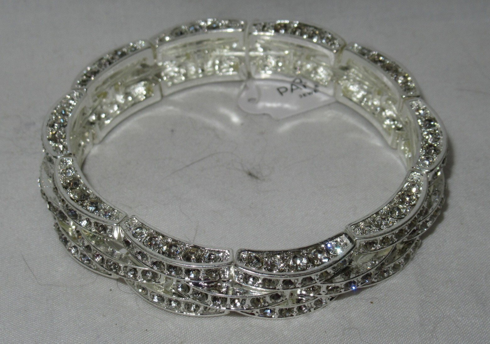 PARK LANE Sparkle Box Exclusive silver LUMINOUS Bracelet 2.5″ D stretch to fit
