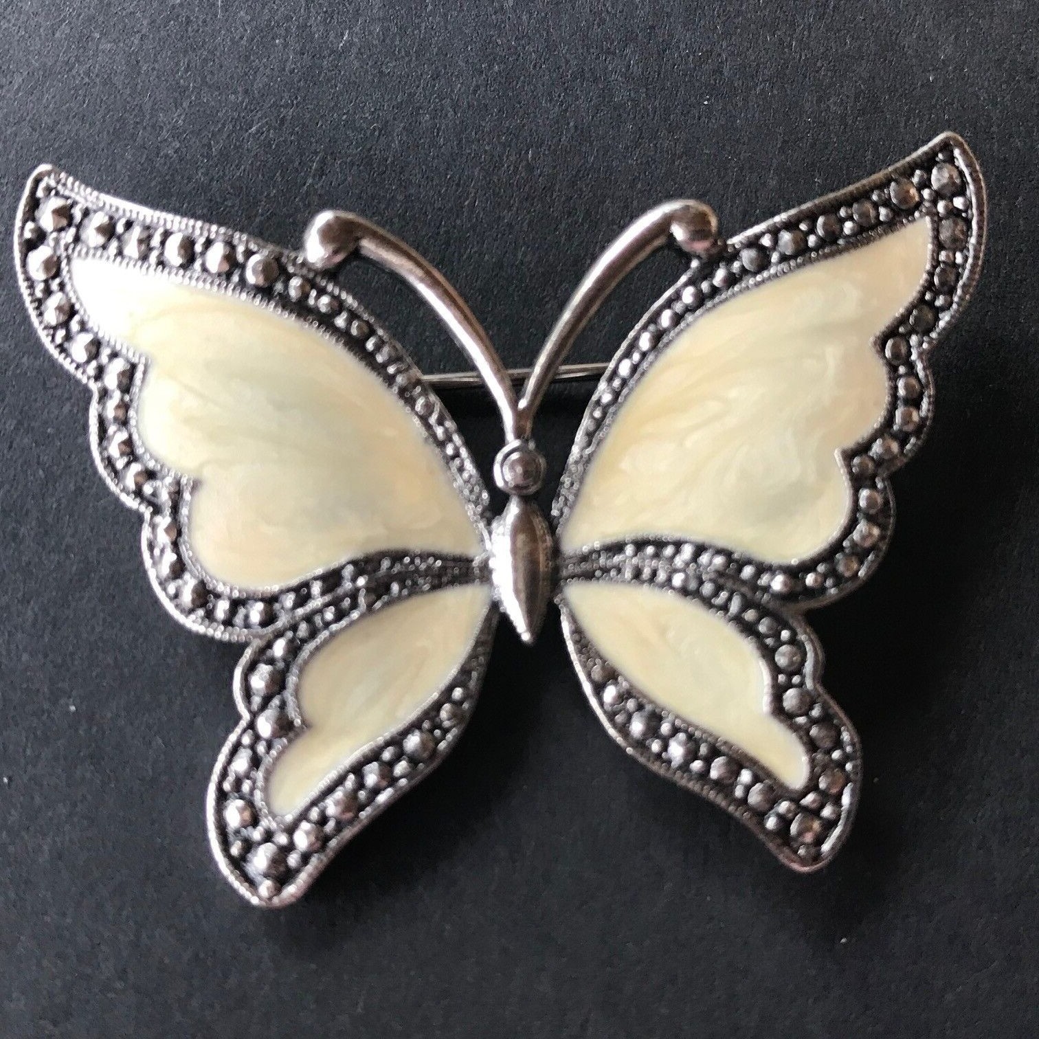 Napier LP signed brooch lot of 3 butterfly enamel pink purple ivory gold silver