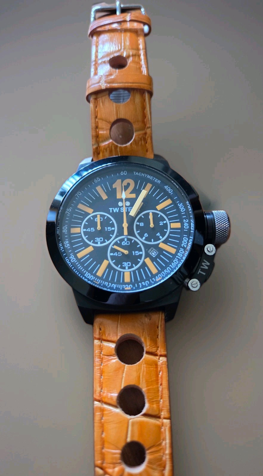 TW Steel Men’s CE1030R Oversized 50mm Canteen Chronograph Watch + EXTRA STRAP