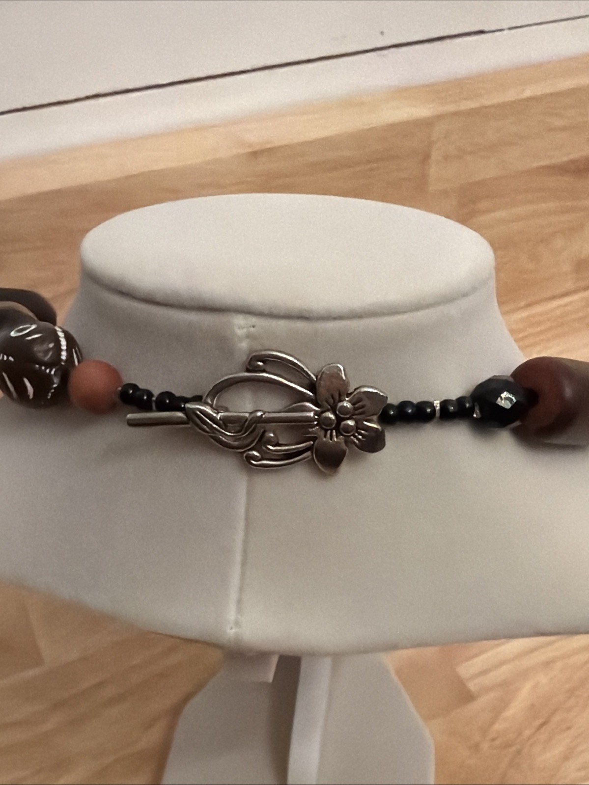 Necklace Indonesian Asymmetrical Assorted Wood Necklace
