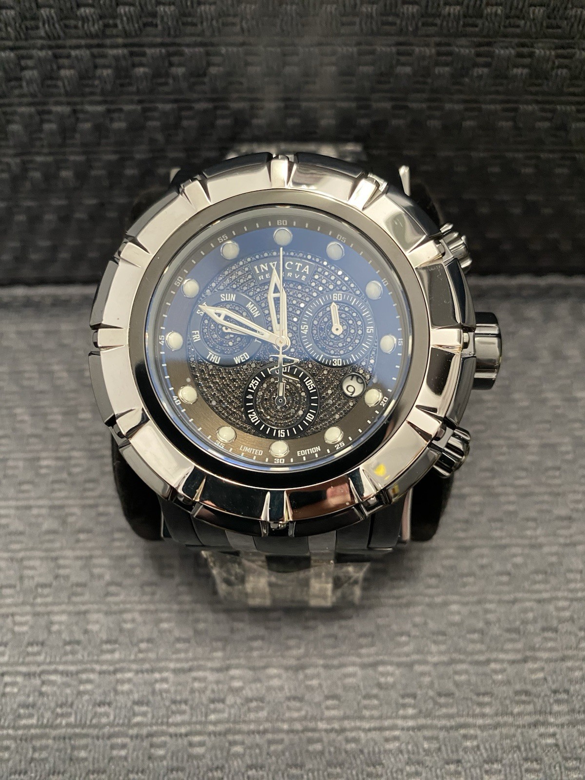 Invicta Reserve 54mm S1 Rally 1.07 Carat Black Diamond Swiss Watch Model #32770