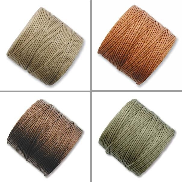 S-Lon Bead Cord Diameter .5mm Neutrals Mix 28574 (4 spool) Brown Khaki Copper