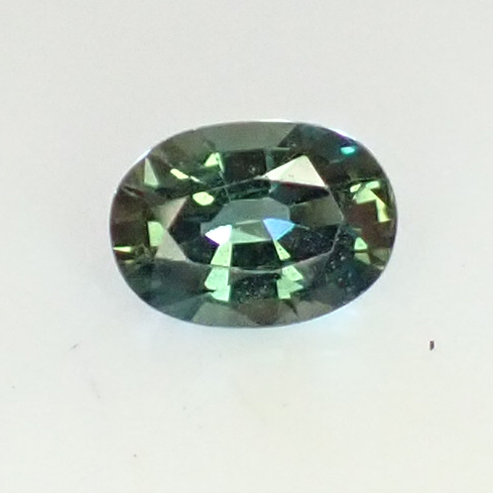 0.40ct Oval 5.3×3.8mm Bi Color Green Blue Natural Australian Parti Sapphire Rare