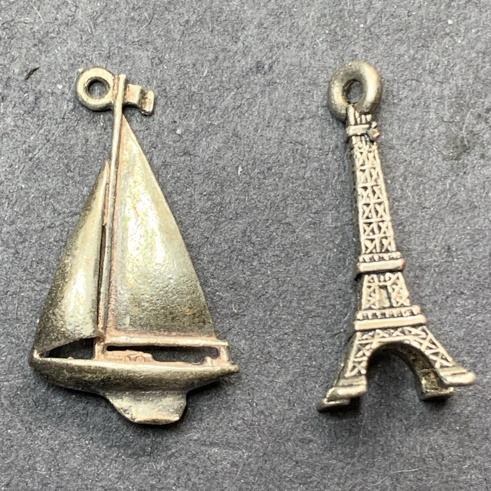 STERLING SILVER 925 Lot Necklace Pendant SS31 Eiffel Tower Charm Sailboat Bahama