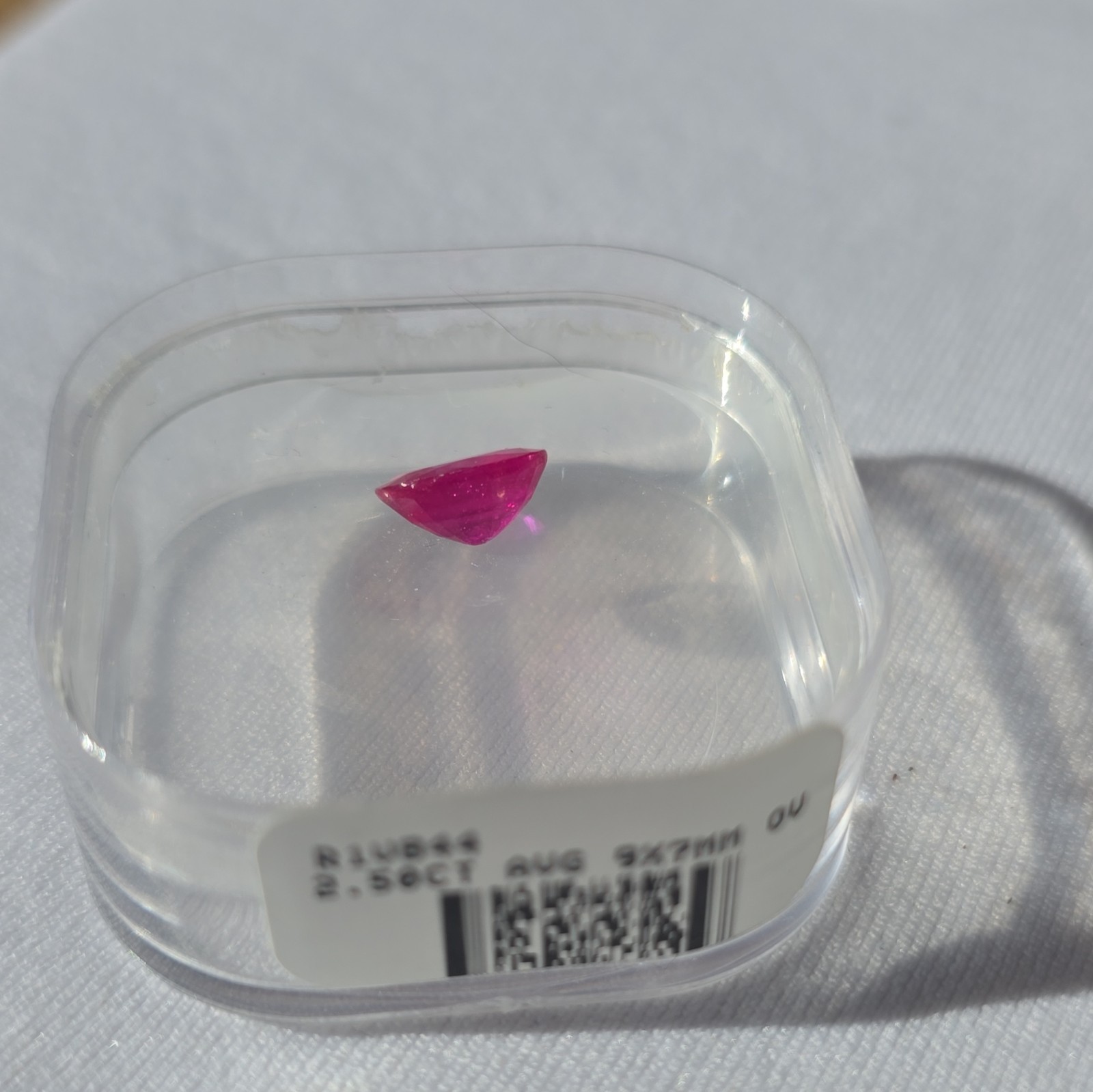 Pink Ruby Oval Cut Faceted Loose Gemstone 2.56CT 9x7mm 1pc