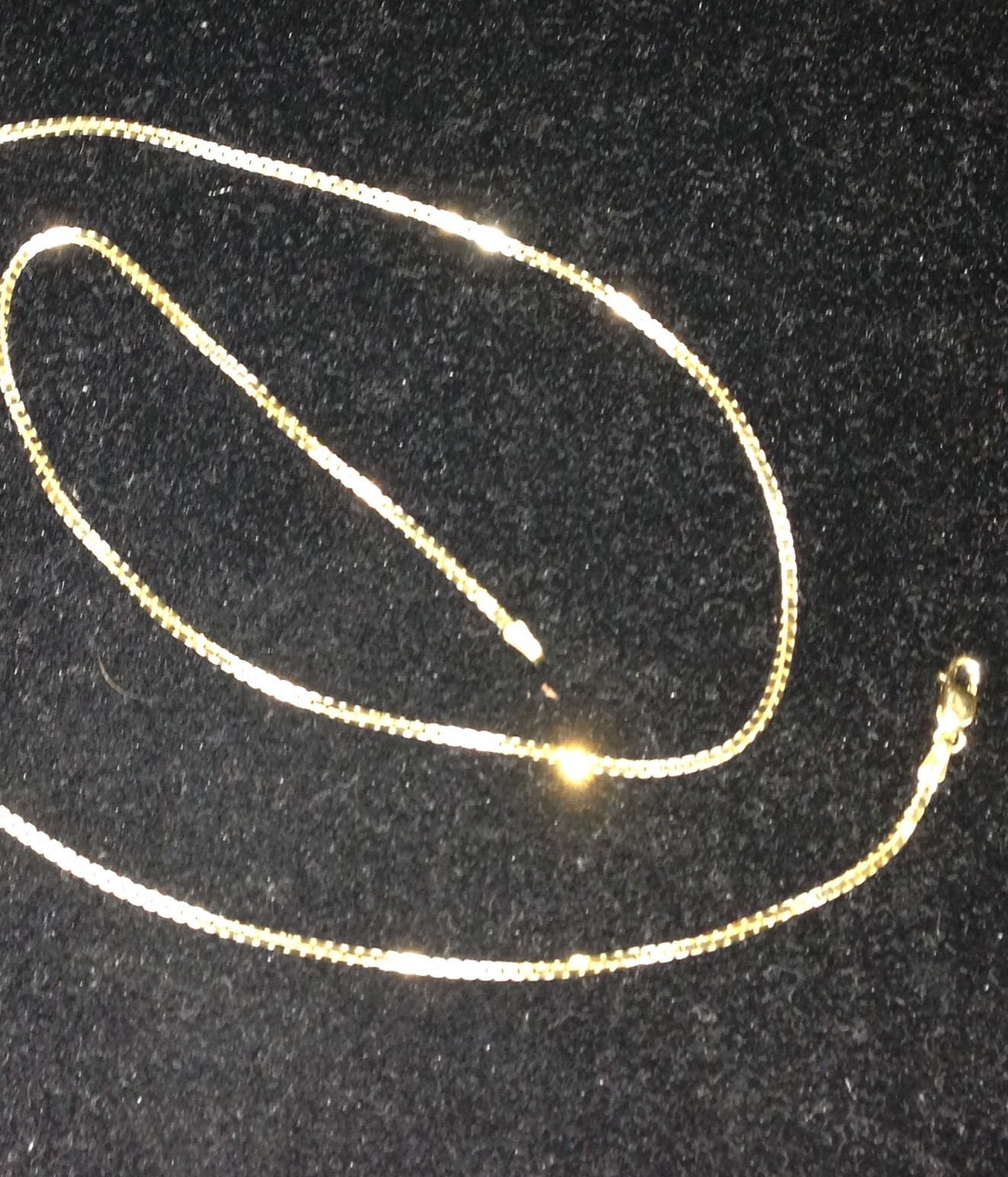 14k Yellow Gold 16″ Box Link Pendant Chain/Necklace 1.4mm 6 grams (BOX073)
