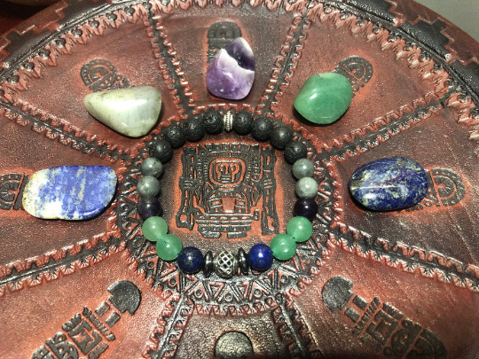 high blood pressure support stress anxiety Crystal intention healing bracelet