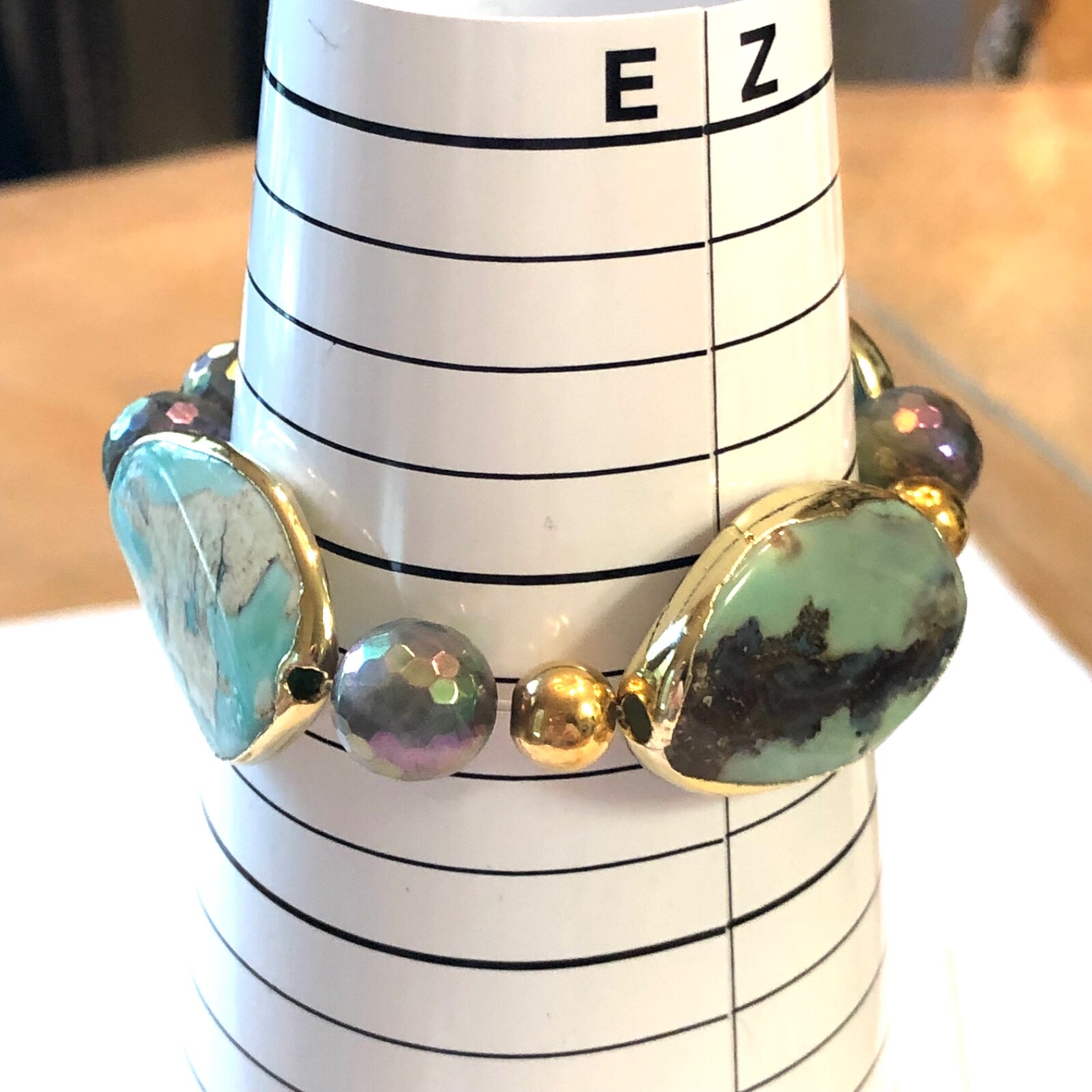 Devon Leigh Multihued Stone & Bead -Stretch Bracelet – Fits up to 6-1/2 in. NWOT