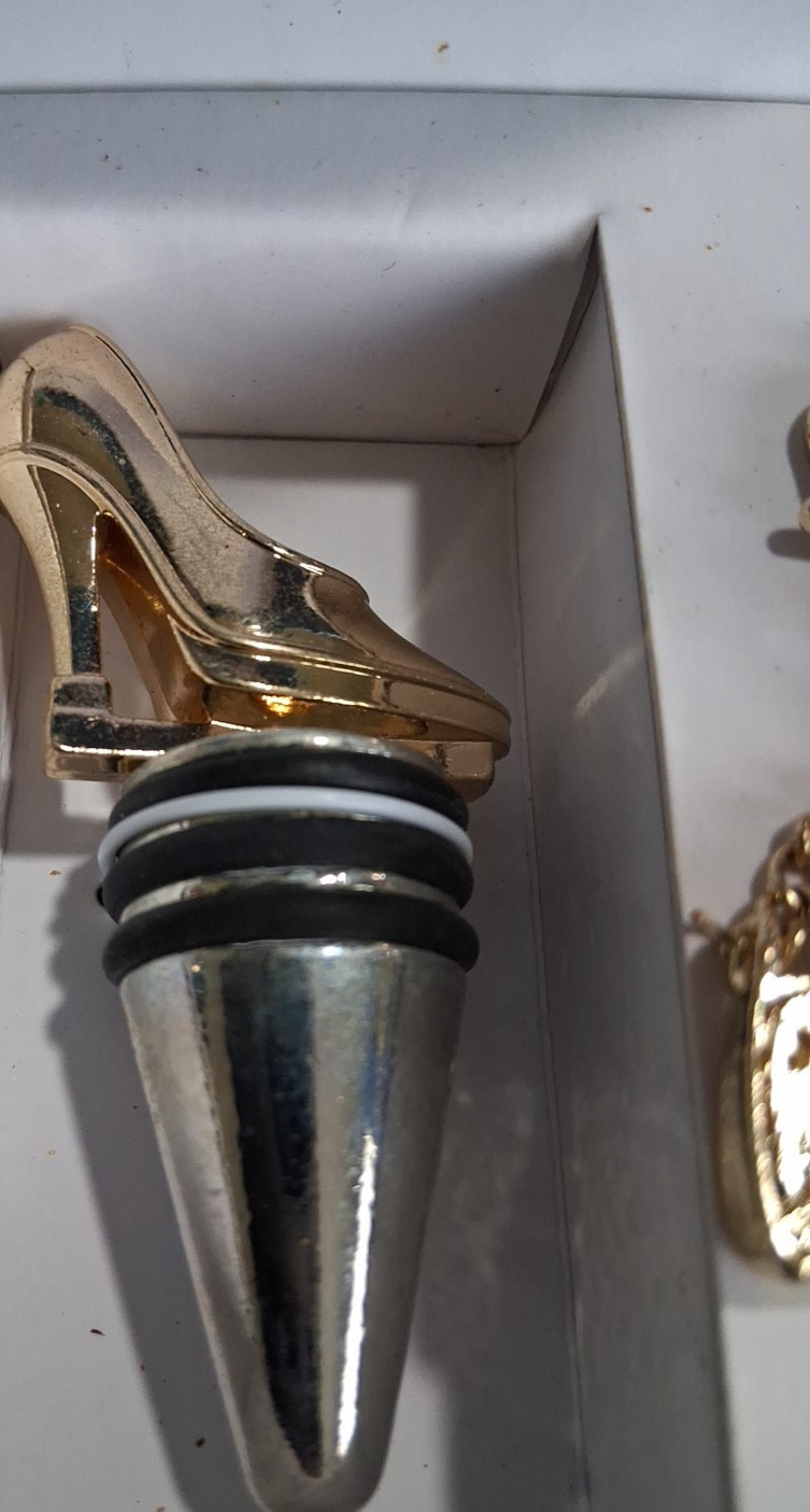 Sailor Jane Watch Set NIB Black White Shoe Wine Stopper Purse Charm Boxed