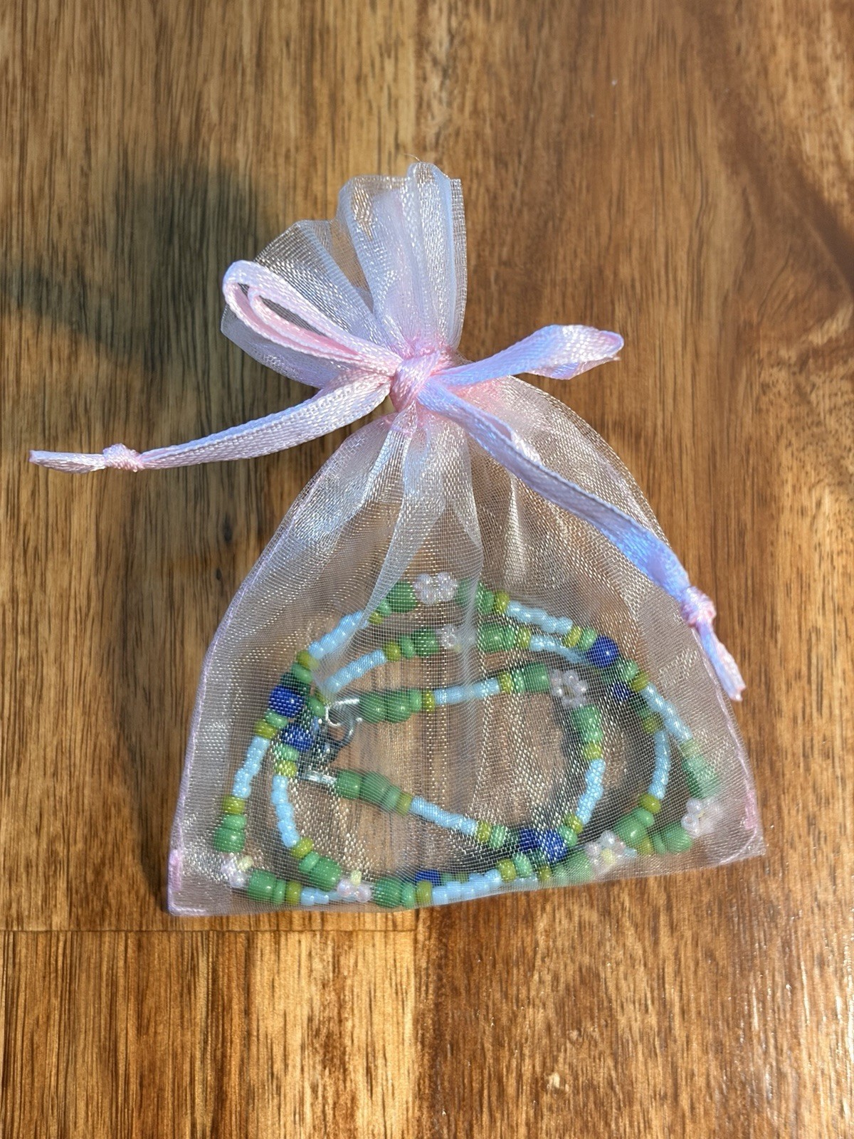🫐✨Handmade Wild Blueberry Glass Seed Bead Necklace 15” Stainless Steel✨🫐