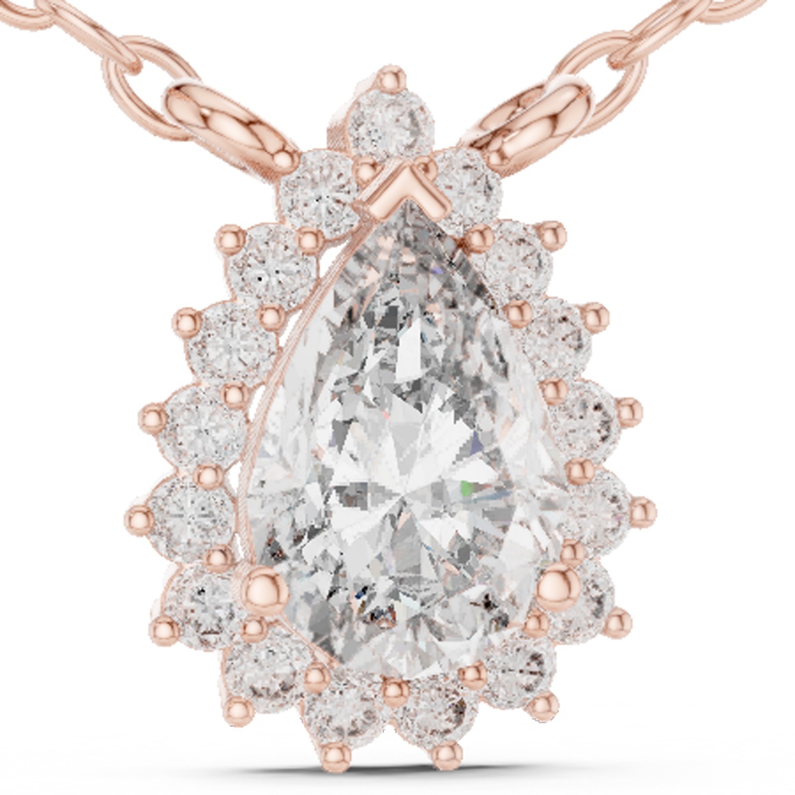 Certified VVS1 Lab Grown Diamond Women Elegance Precision Pendant 14K Gold Over
