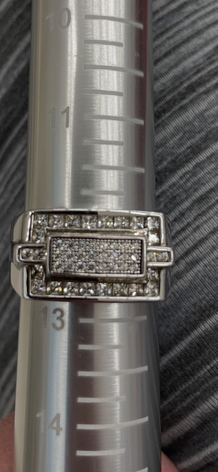 Elysium Silver 925 Elite Men’s ring New polished with 18kt rhodium. Size in pics