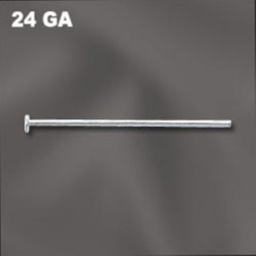Sterling Silver Head Pins, 24gauge, All lengths .925 Wholesale 50pc pack, DIY
