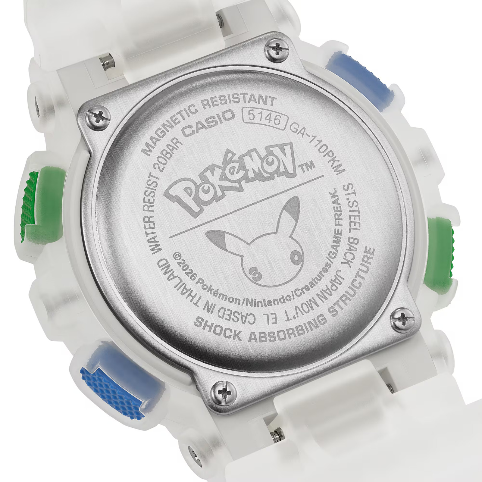 Casio G-SHOCK × Pokémon 30th Anniversary — Limited Edition — NEW — GA-110PKM-7A