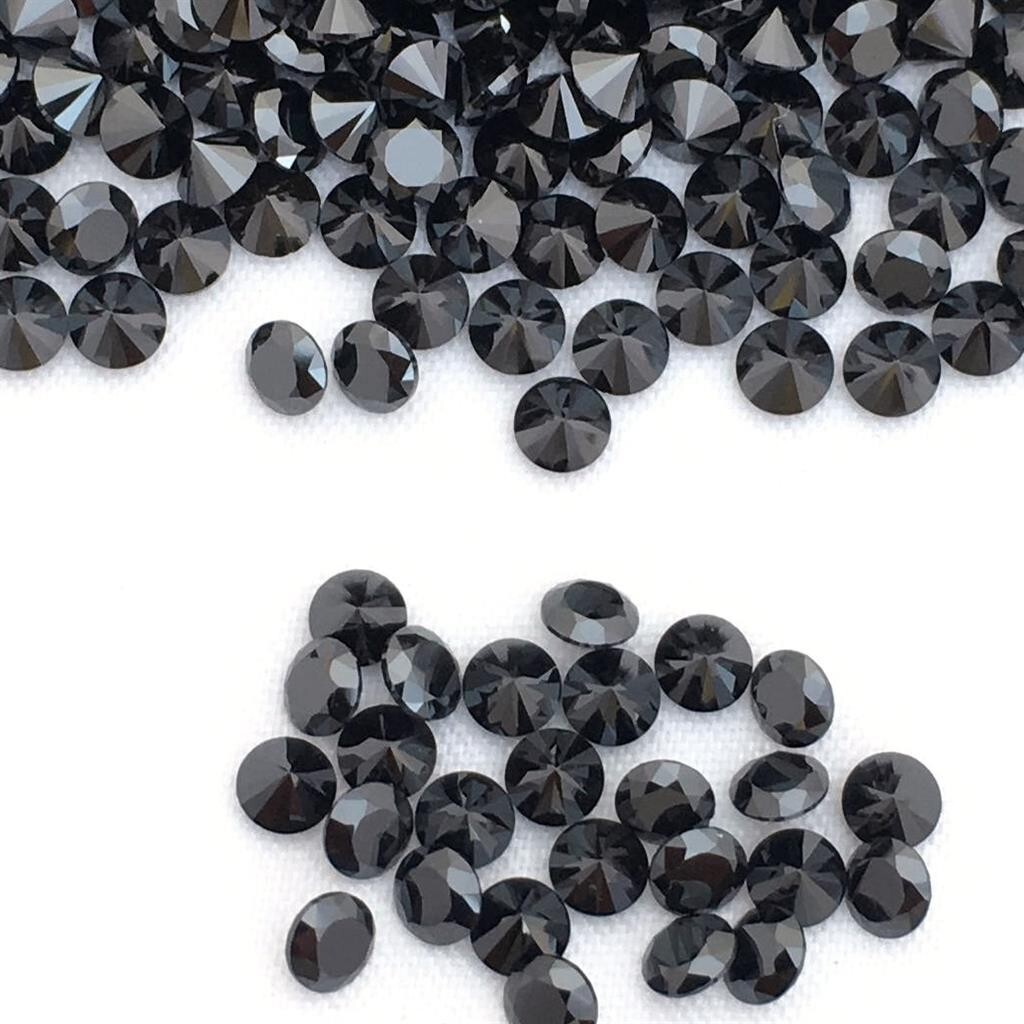 Wholesale Lot of 1mm to 2mm Round Faceted Black Spinel Loose Calibrated Gemstone
