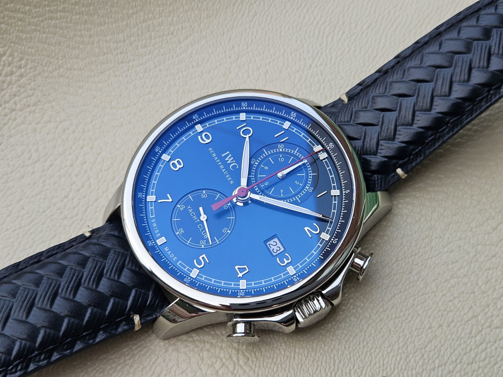 Authentic IWC Portugieser Yacht Club Blue Laureus Edition IW390213 45mm