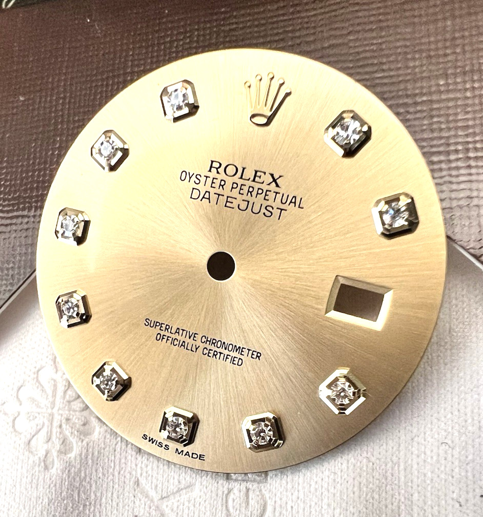 ROLEX DIAL FACTORY DIAMONDS 36MM DATEJUST CHAMPAGNE SUNBURST 126233 BRAND NEW SM