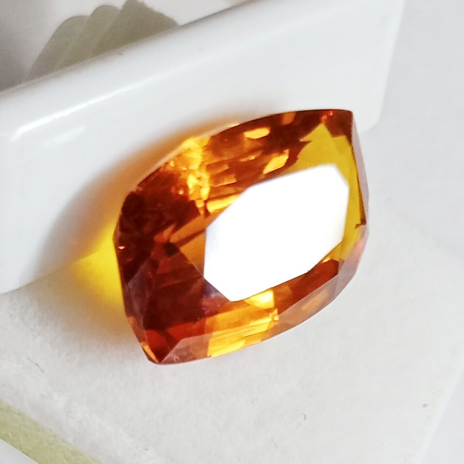 Fancy Cut Painite 12+ Ct Natural Mogok Orange Yellow Certified Loose Gemstone