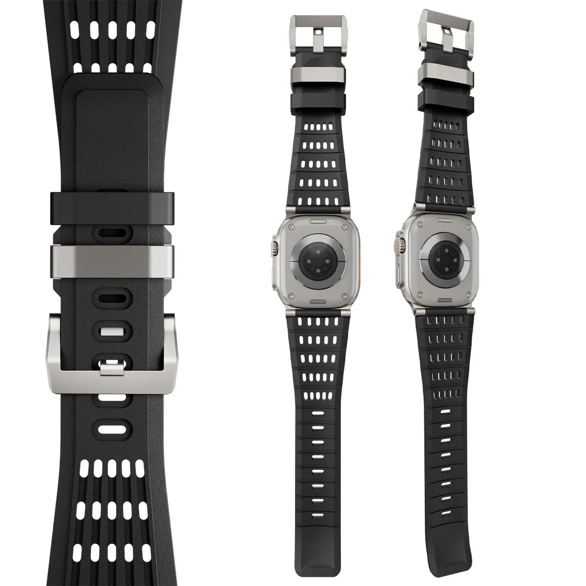 Soft Silicone Sport Band Apple Watch 10 11 Ultra 1 2 3 49mm 46mm 45mm 44mm Strap