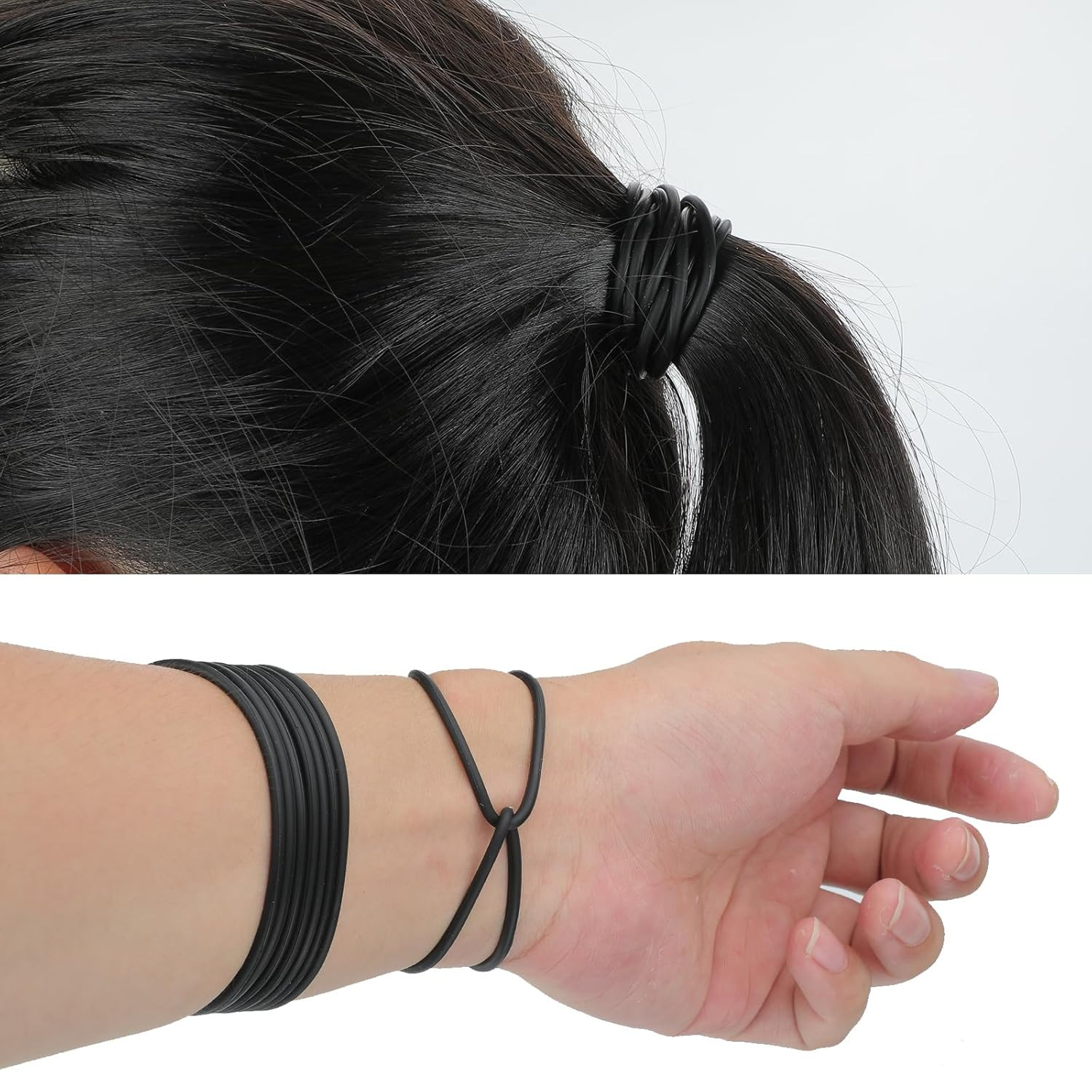 120 Pieces Silicone Jelly Bracelets Nonluminous Stretchy 80S Rubber Bracelets