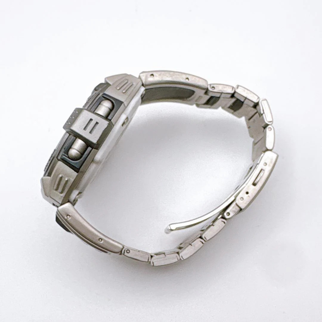 Casio Vivcel Vcl-100 Module 1555 Digital Silver-Toned Watch
