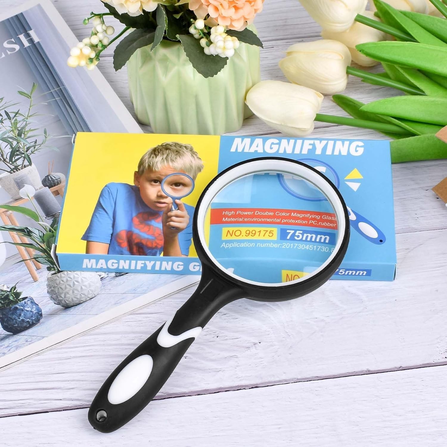 10X Magnifying Glass with Glass Lens – Ideal for Observing Fine Details