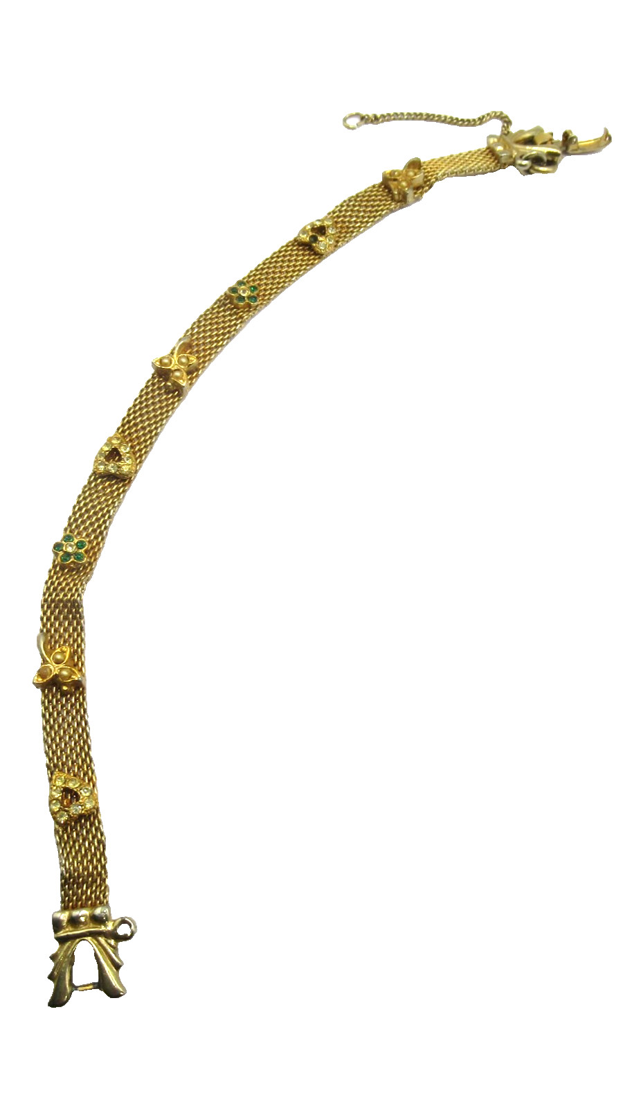 Goldette Charm Mesh Bracelet Vintage MCM