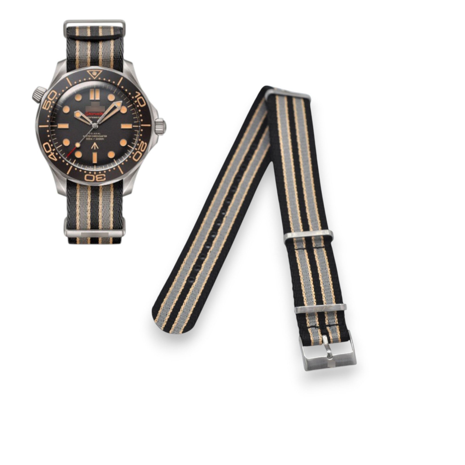 20mm Fabric Strap For Omega Seamaster Diver 300M 007 Edition