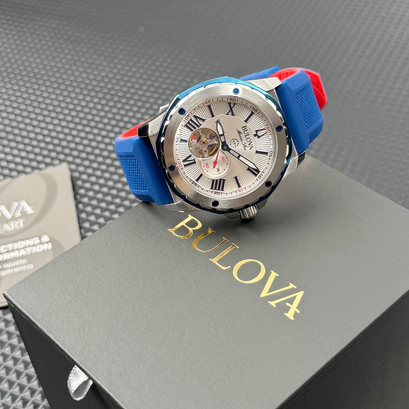 Bulova Marine Star Automatic Silver white Dial 98A225 Men’s Watch 45mm