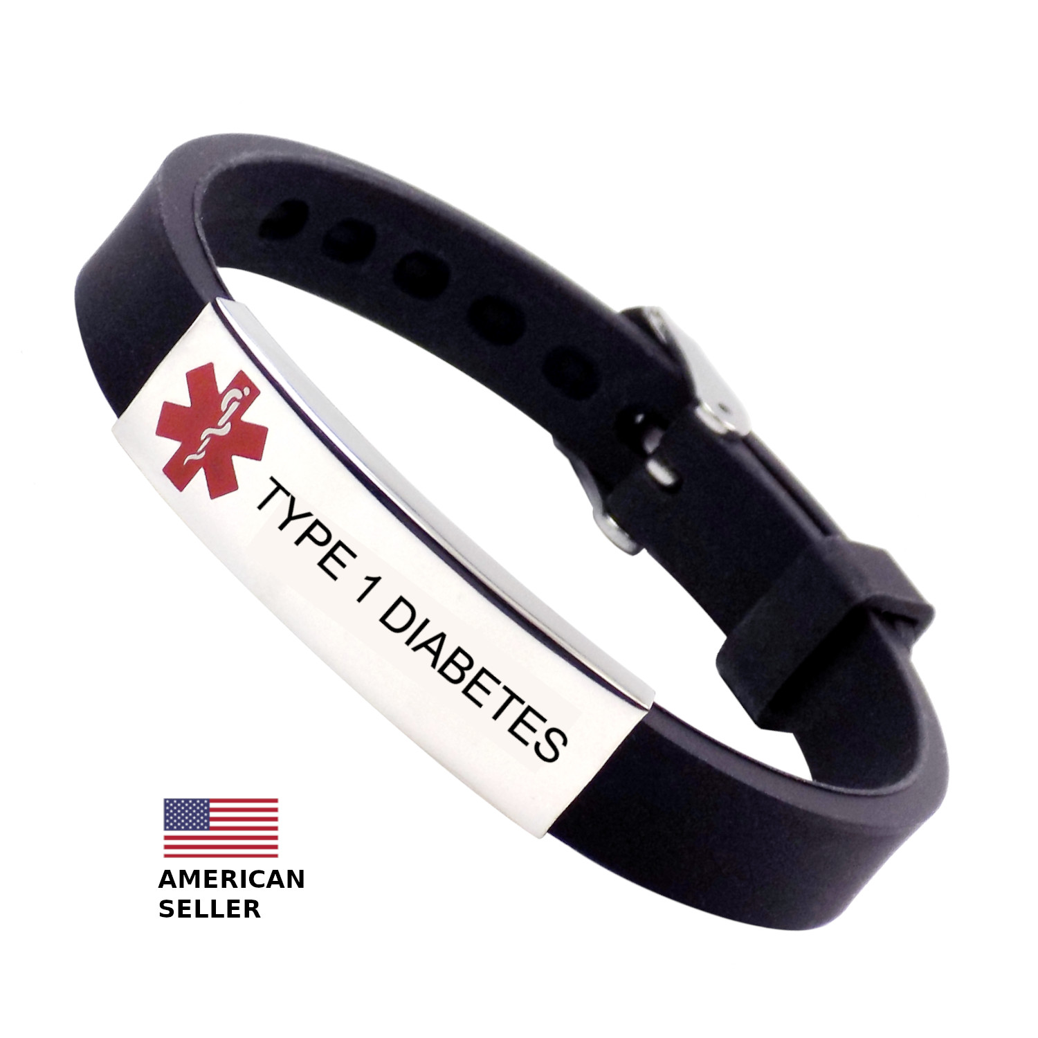 ⚕️Diabetes Bracelet Diabetic Type 1 or 2 Medical Alert Adjustable