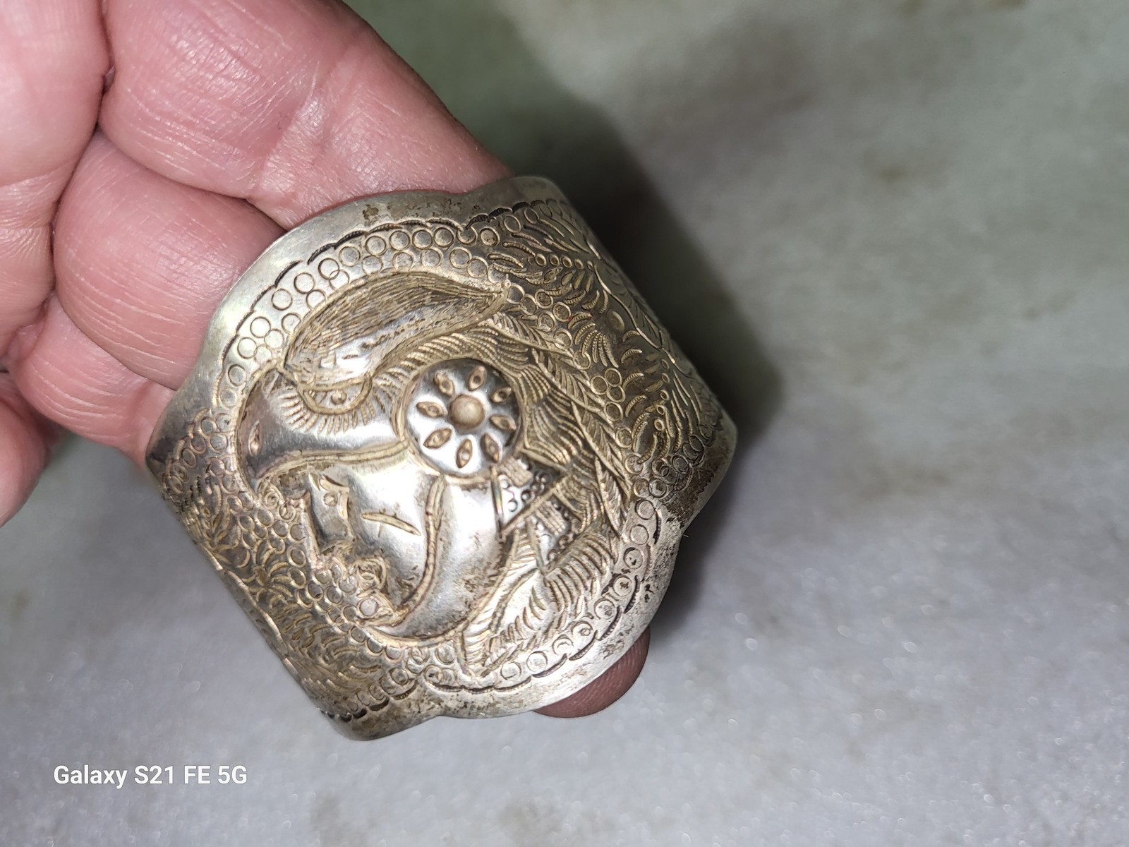 Vintage Maciel Mexico Sterling Silver Cuff Bracelet 34 Grams
