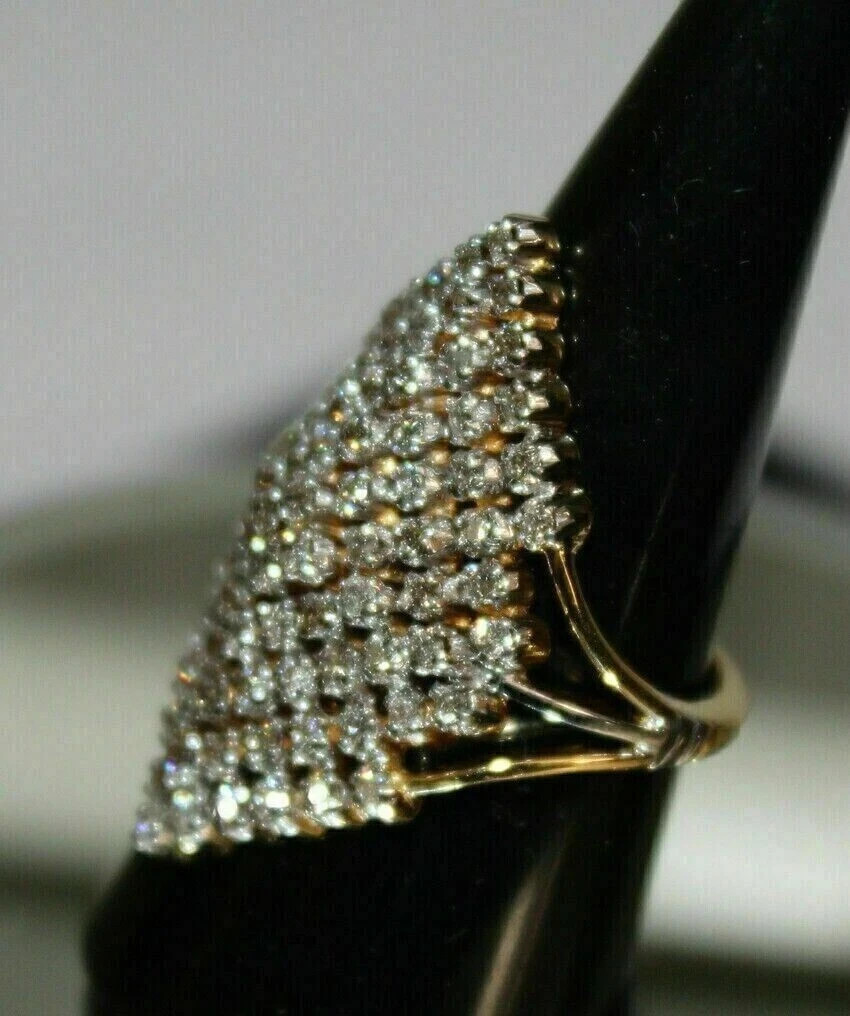 3CT Round Cut Lab Created Diamond 14k Yellow Gold Plated Wedding Cluster Ring
