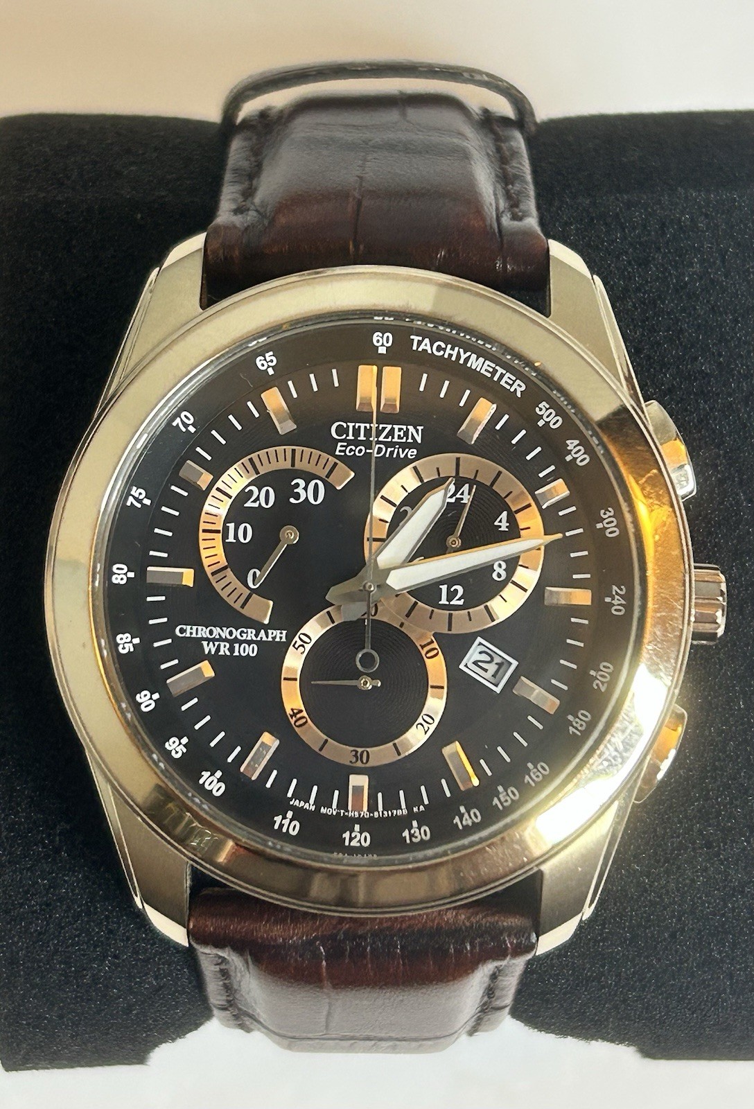 Citizen Eco-Drive Calendrier Men’s World Time Day-Date Rose Gold Watch 431051949