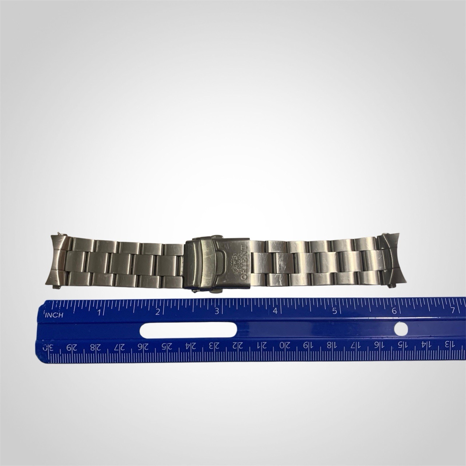 Orient Stainless Steel Silver Bracelet Wristwatch Band w/ Foldover Clasp