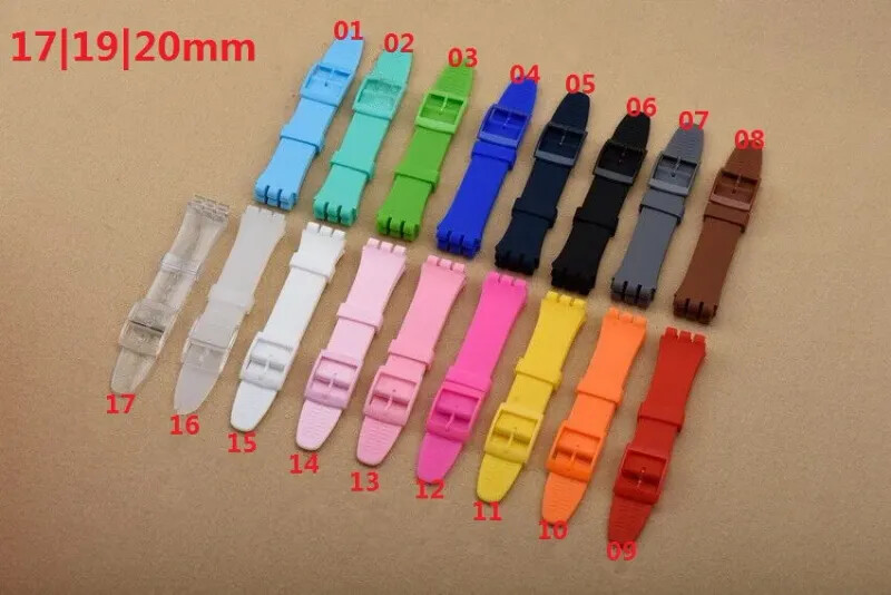 Wrist-Watch Band Strap For Swatch 16 /17 /19 / 20mm Rubber Silicone Replacement