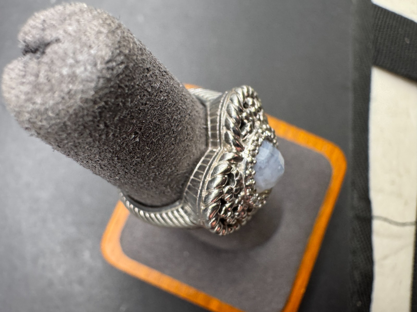 Judith Ripka Lavander Quartz & CZ Heart Shape Ring