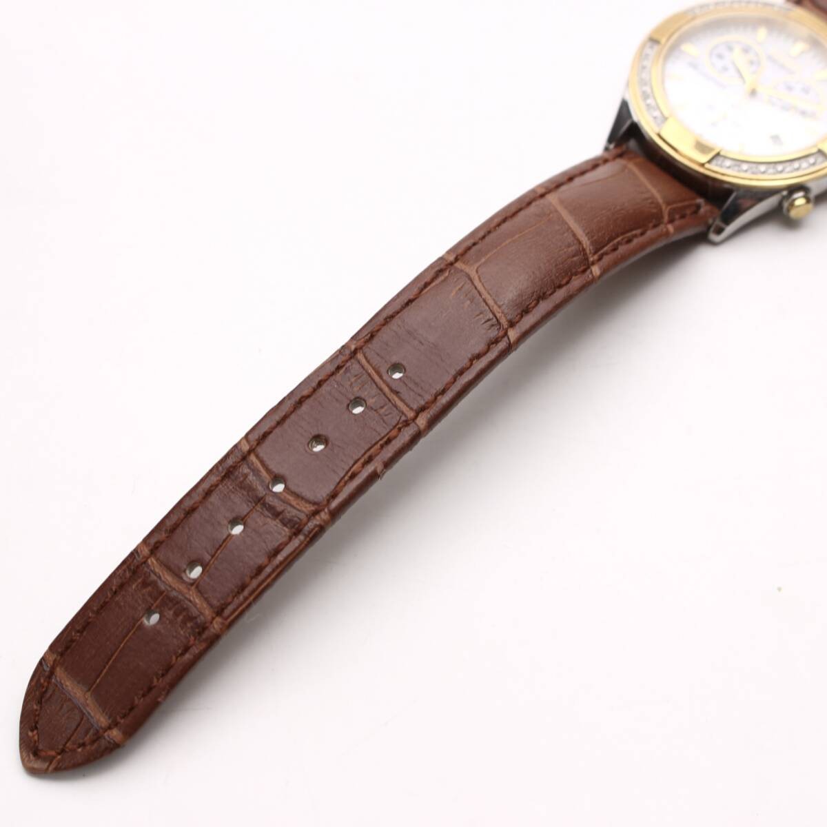 CITIZEN Eco-Drive H504-S079136 MOP Dial Chronograph Women’s Watch Stone Bezel
