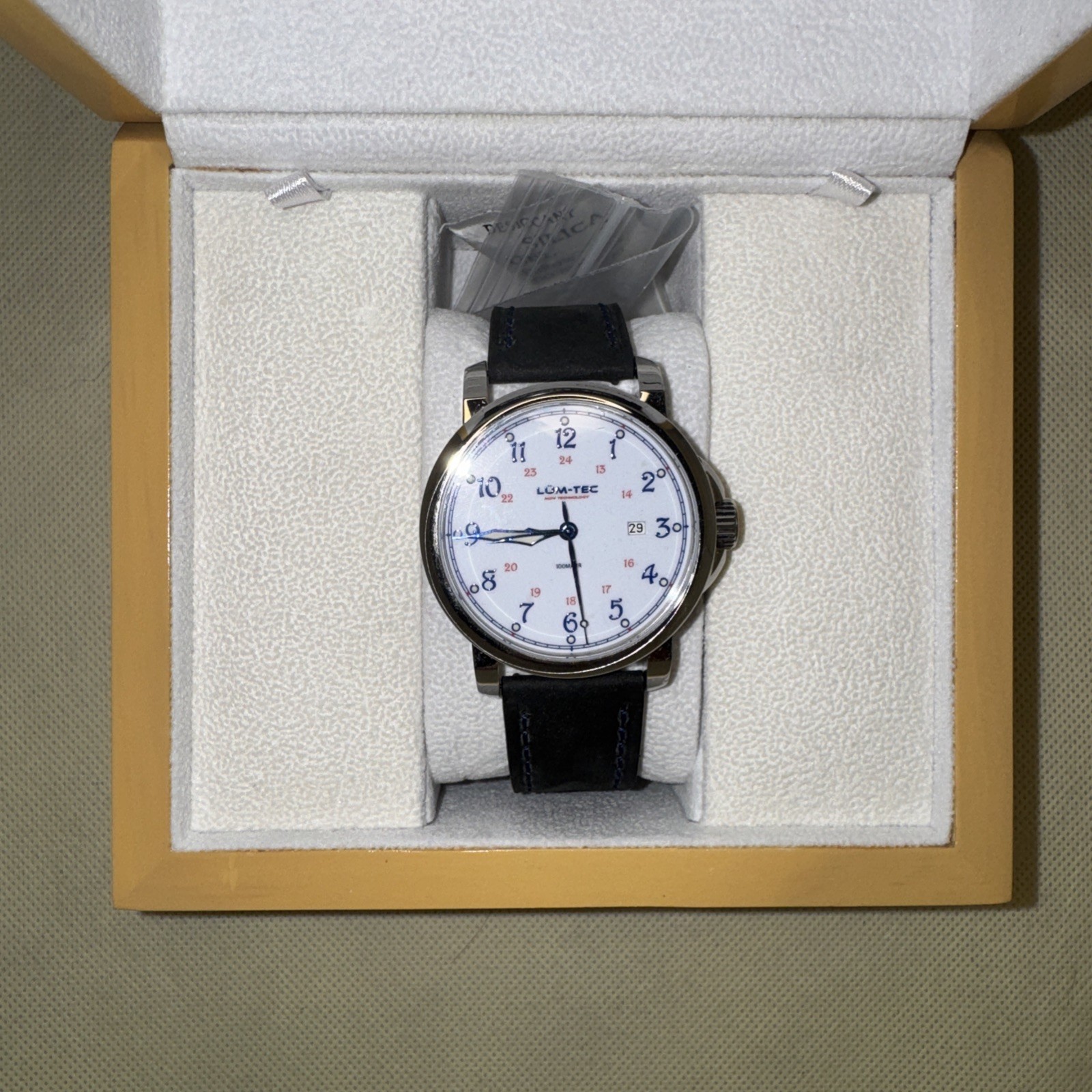 Lüm-Tec RR1 Automatic Watch – Limited Edition G004/100 White Dial – Box Include