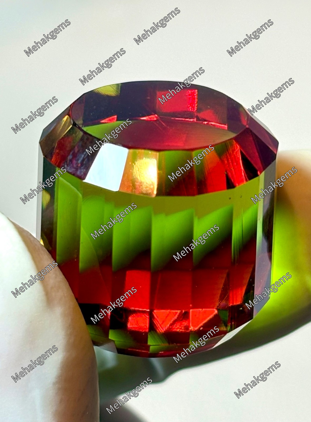 Certified Color Change Zultanite Gemstone | Fancy Cube Cut Diaspore (96.Ct)
