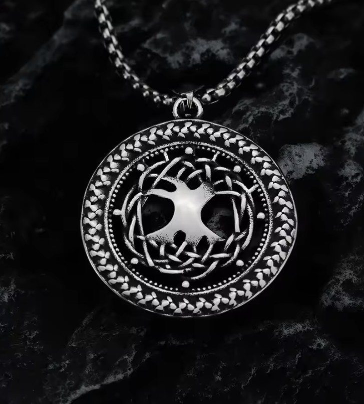 Stainless Steel Celtic Tree of Life Necklace with 60 cm (23.62 in) chain