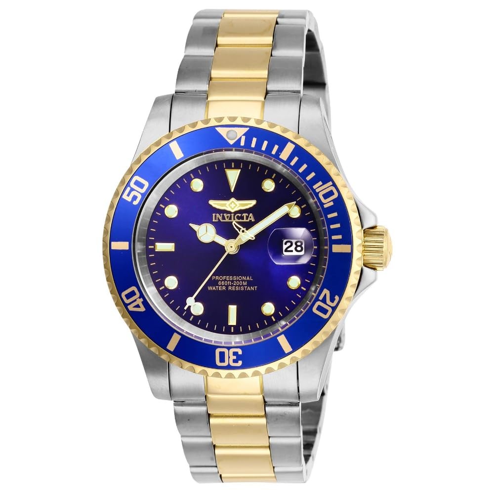 Invicta Men’s Pro Diver Quartz Watch with Stainless Steel Strap, Two Tone, 20…