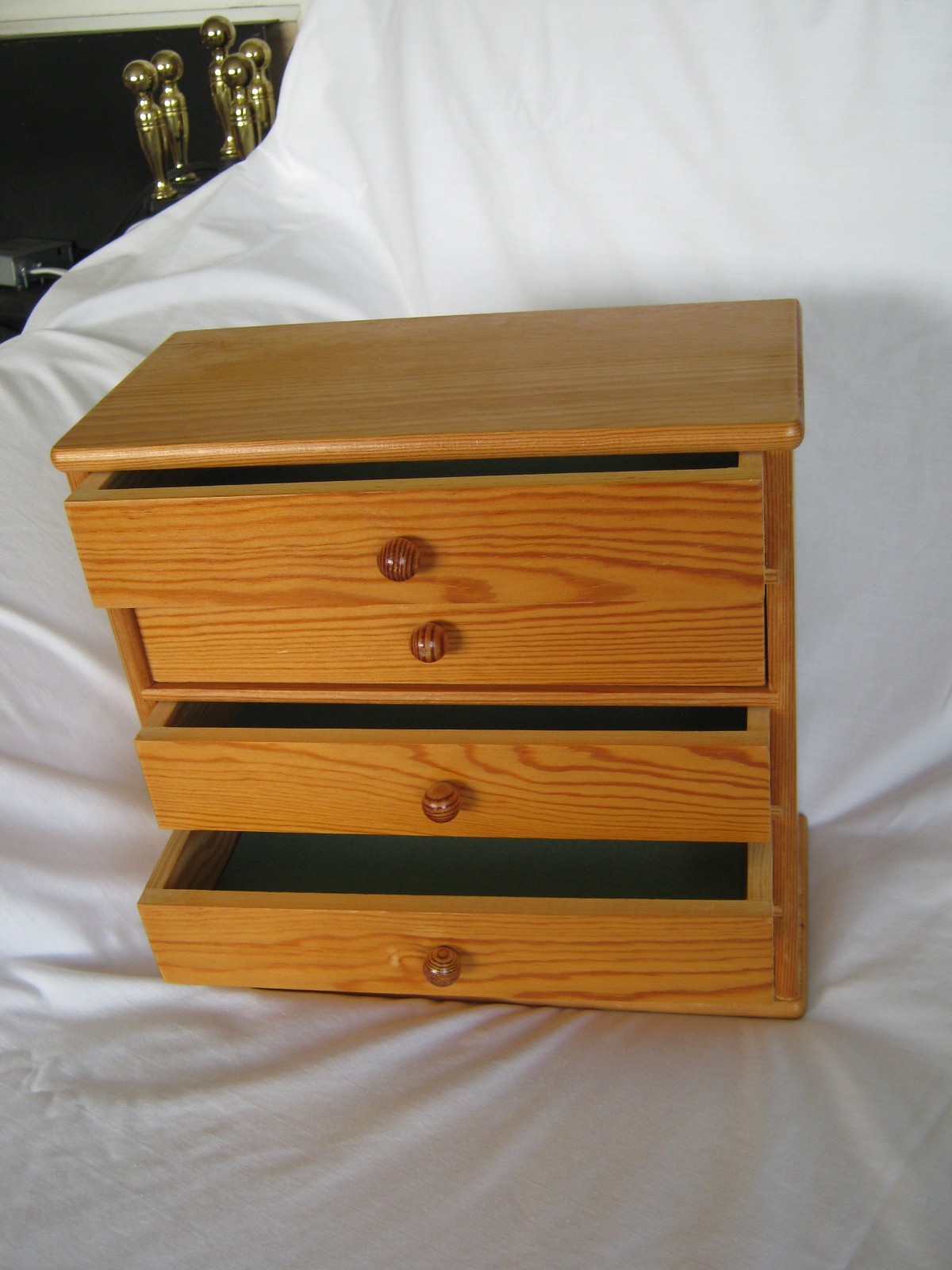 SWEDEN TABLE TOP CHEST OF 5 DRAWERS WESTROTH WOODEN JEWELRY~CRAFTS 10 X 10 X 5″