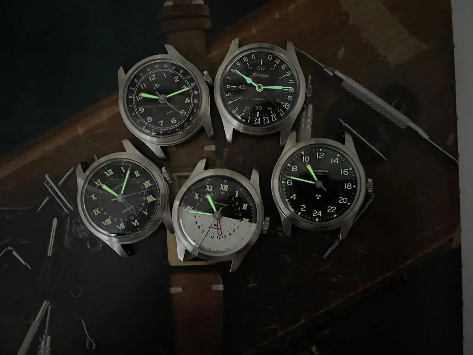 Merkur Retro Watch 50m Skin Diver Watch Vintage 24H Automatic Mechanical Watch