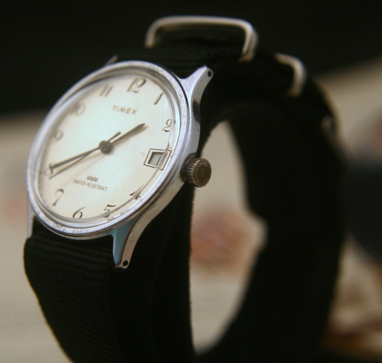 Men’s 1960’s “Old School” basic silver dial Timex manual wind wristwatch, runs