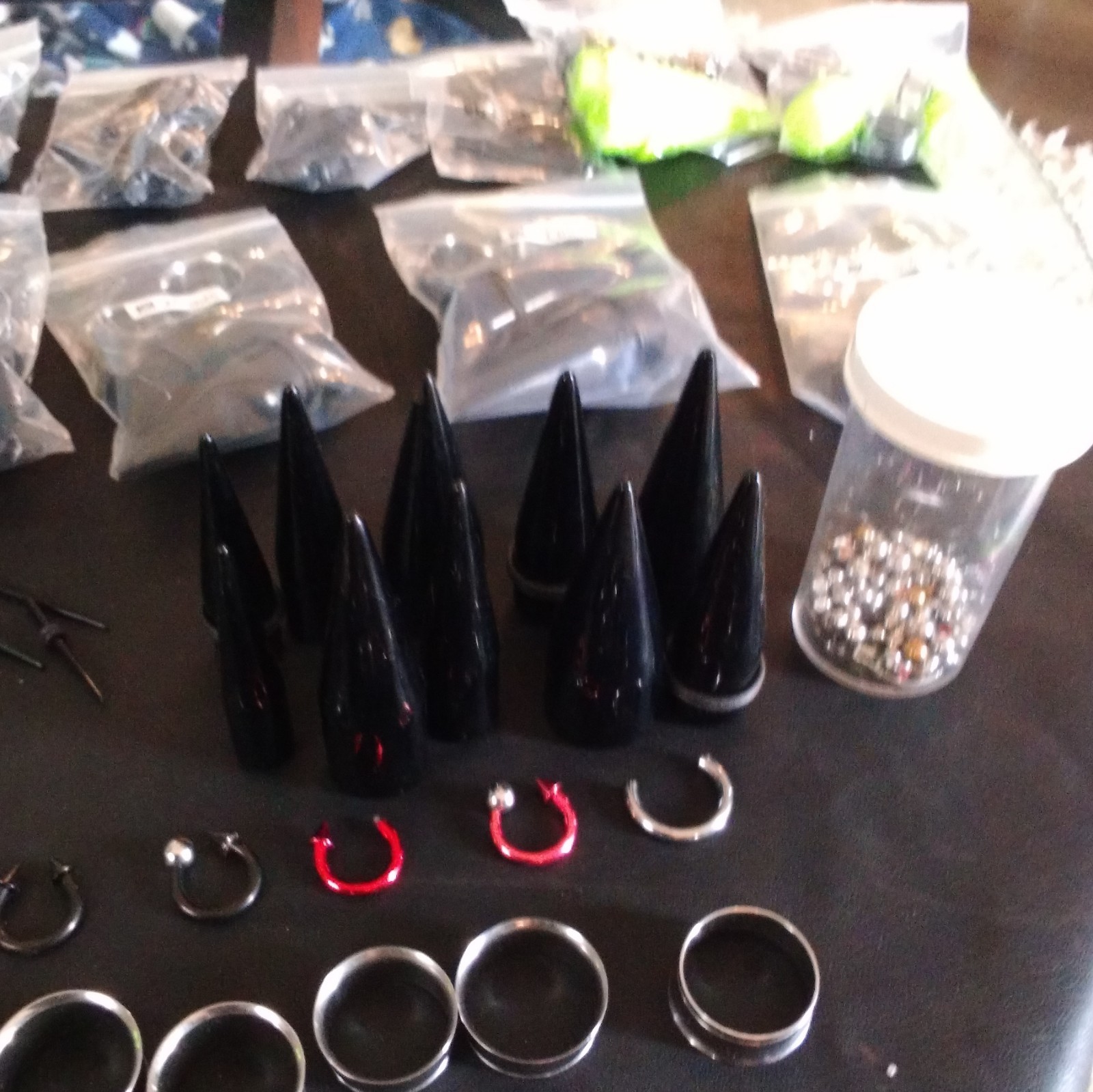 Mixed Lot Ear Plugs Tunnels Tapers Rings, Screw, Acrylic/Stainless, 10-24mm